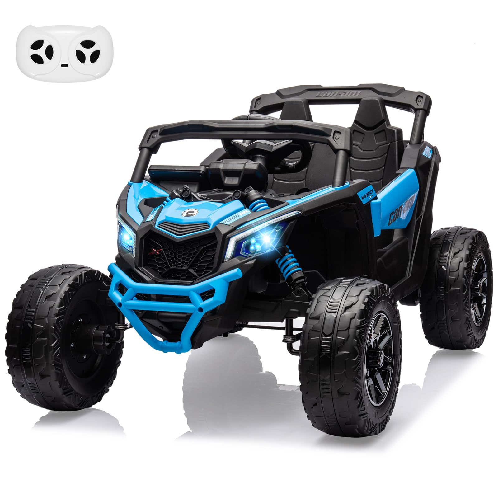 Garvee Ride - P Series: 12V Can-Am Ride-On UTV: Remote Control, Large Seat, Music, LED Lights, Spring Suspension, for Boys & Girls - Pink