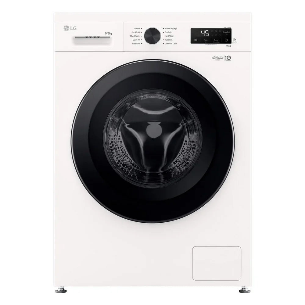 LG W4X1095NWK 9kg+5kg 1400 Spin Freestanding Washer Dryer White
