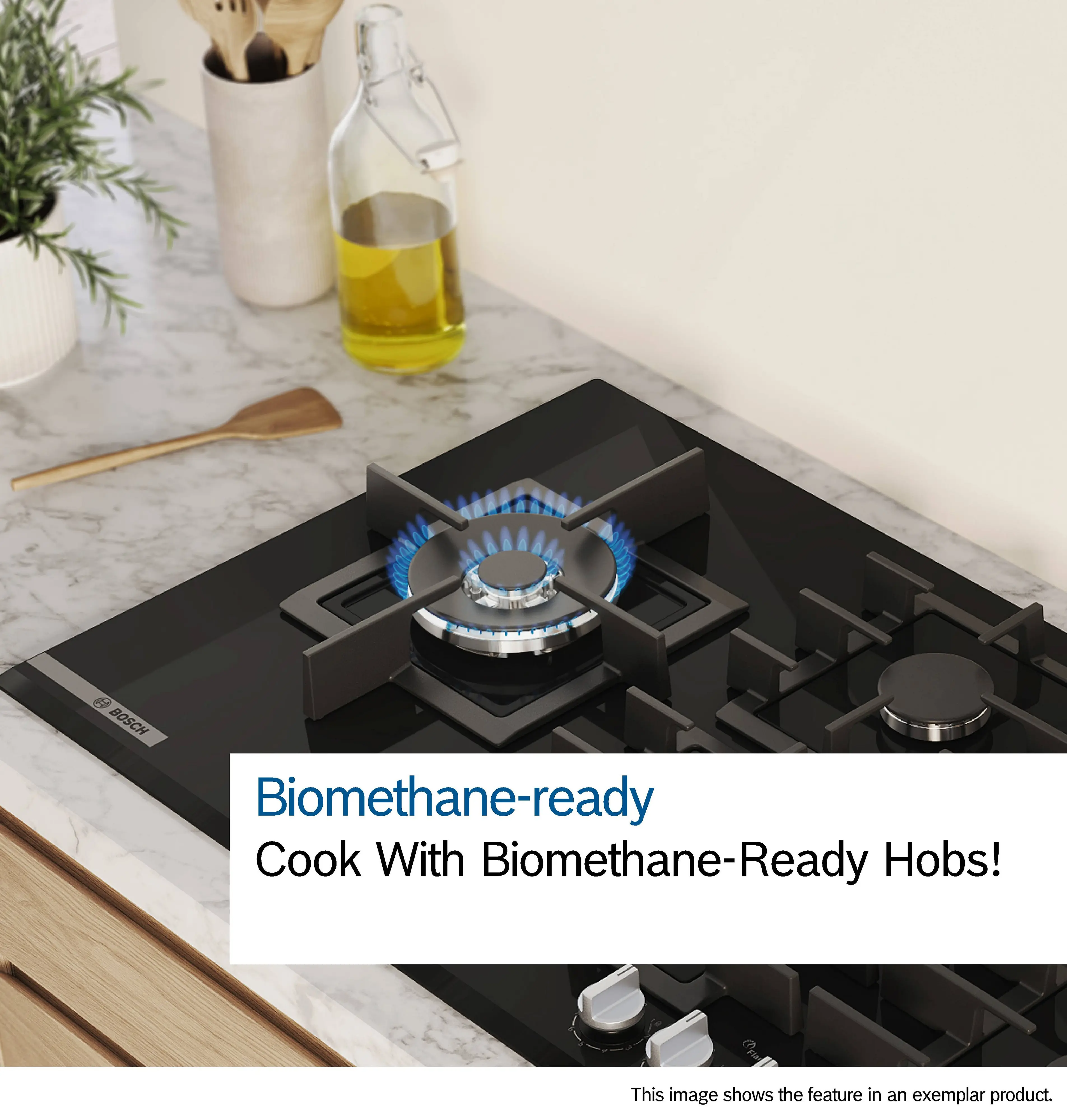 Bosch Series 6 PCR9A5I90 90cm Gas Hob Stainless Steel