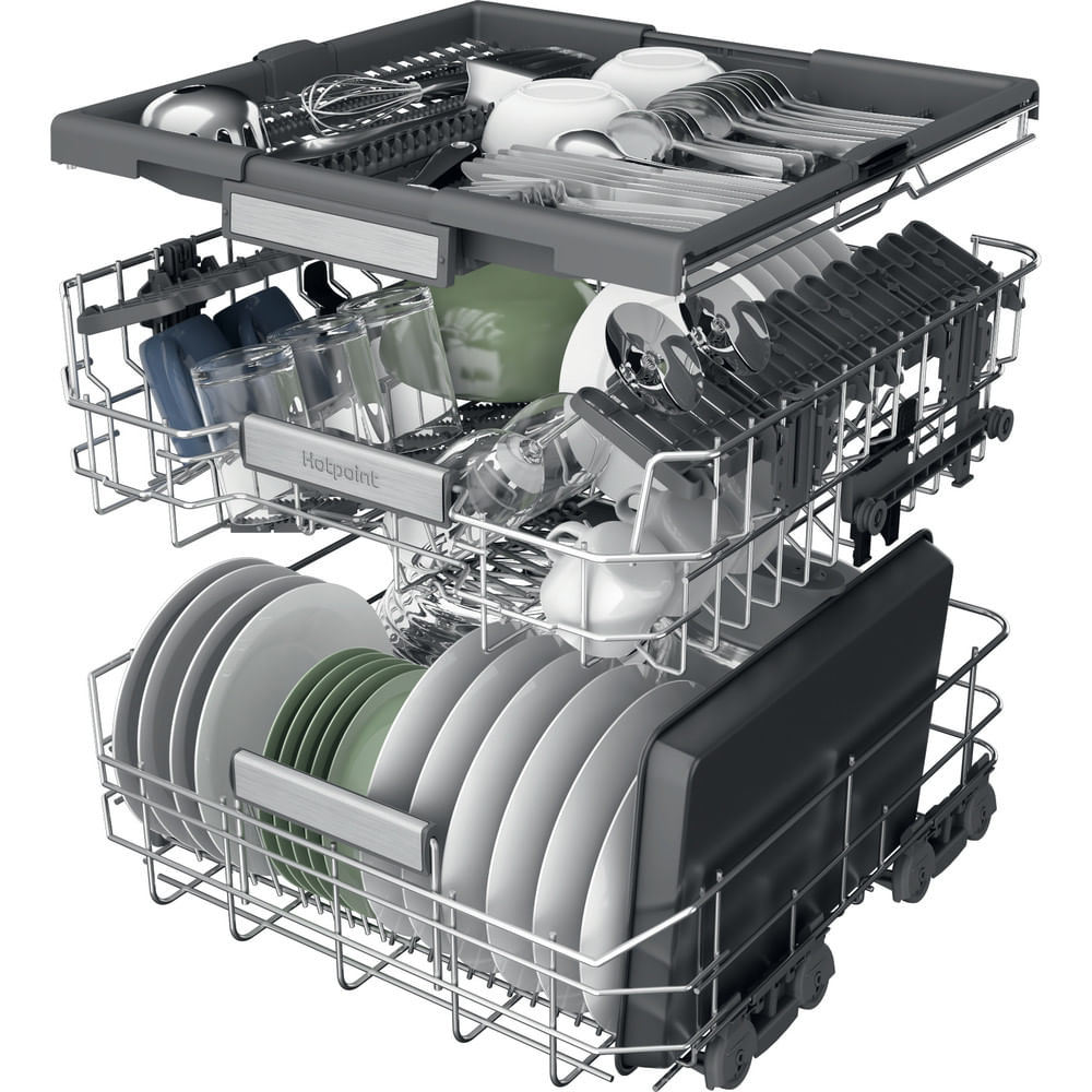 Hotpoint H7F HS51 X UK Freestanding Full Size Dishwasher 15 Place Settings with Maxi Space Inox H7FHS51X
