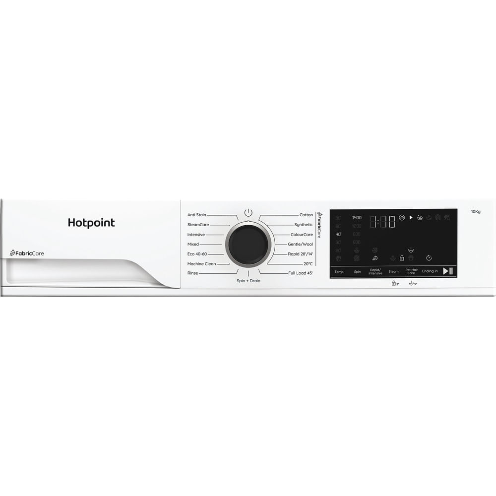 Hotpoint HB 103 CARE UK Freestanding 10kg 1400rpm Washing Machine with PetHairCare White HB103CAREUK