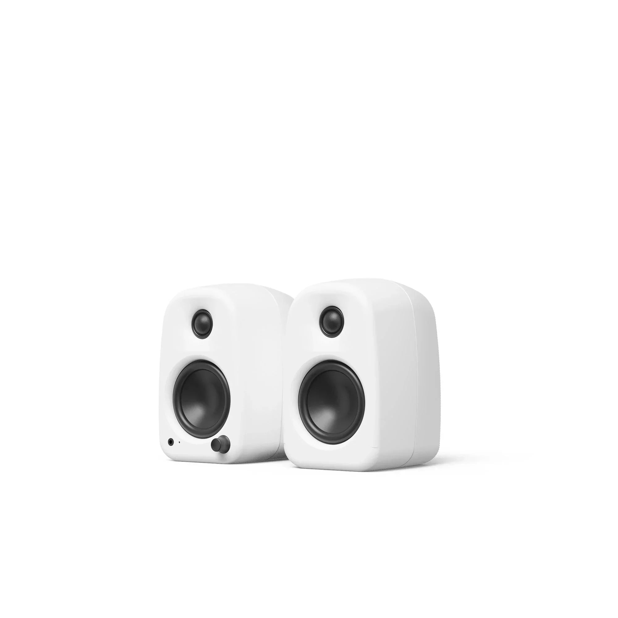 Kanto UKI 100W Bluetooth Speakers with Kanto SU2 Desktop Speaker Stands White