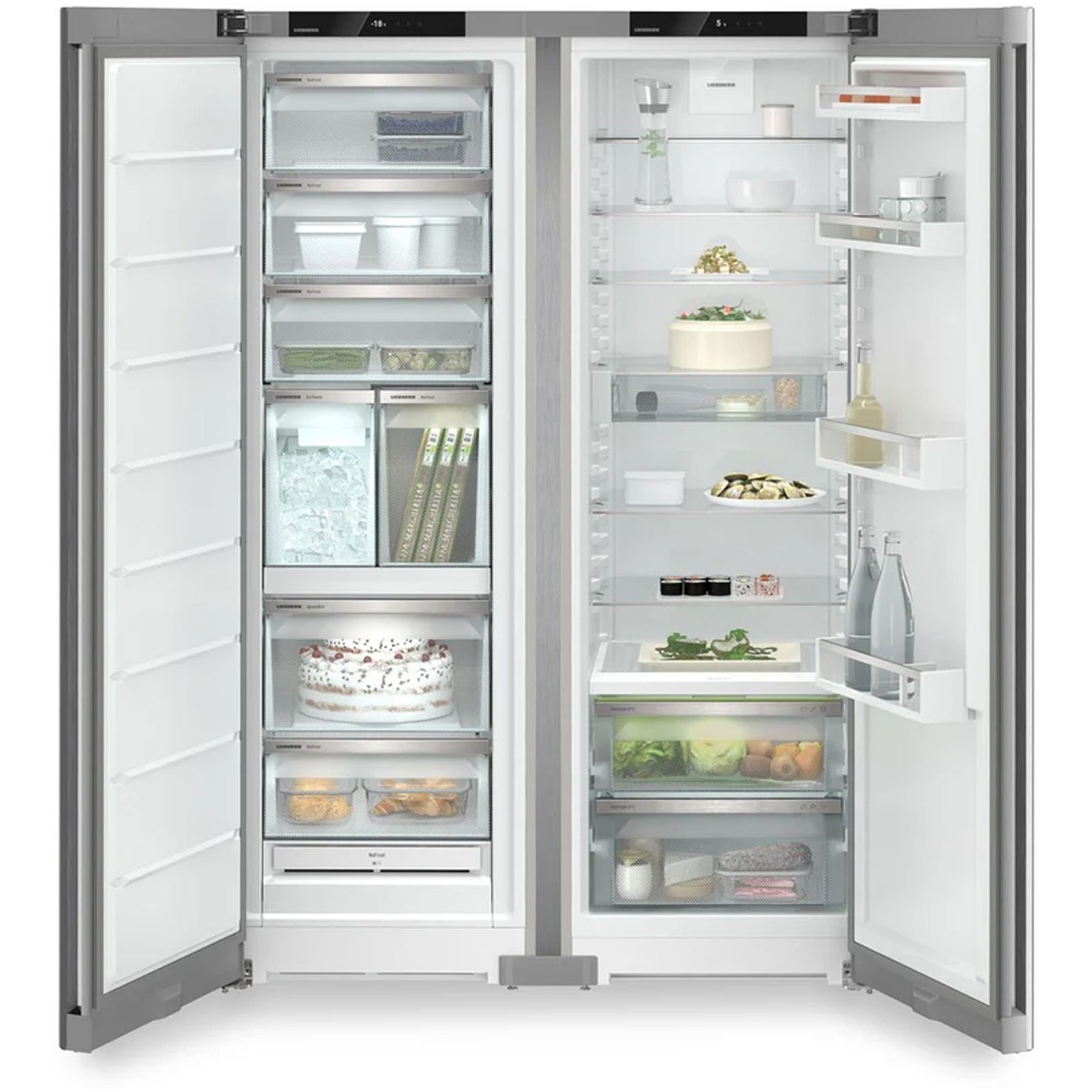 Liebherr Plus XRFSF5245 660L Freestanding No Frost Side by Side Fridge Freezer Silver