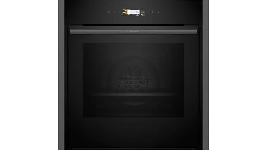Neff B54CR71G0B N70 Slide and Hide Built-In Electric Single Oven Graphite Grey