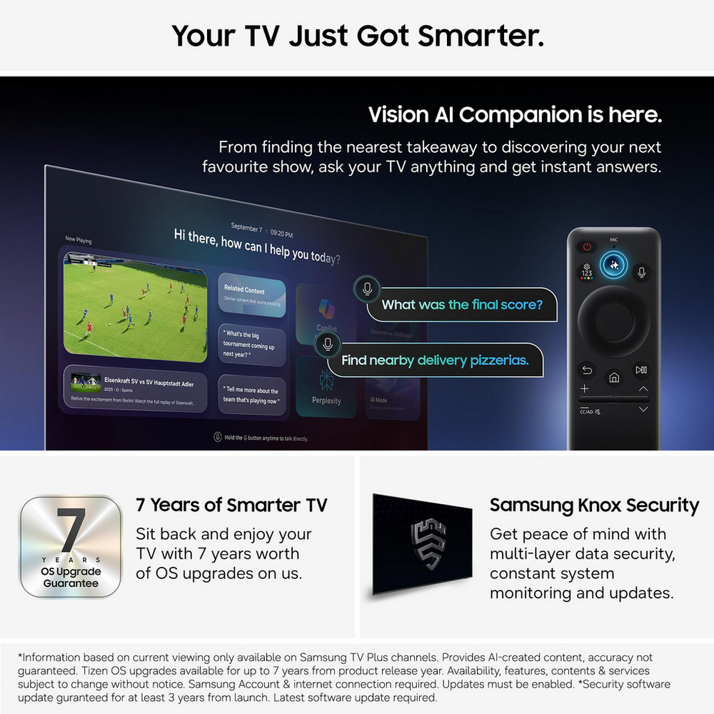Samsung UE50M70HAKXXU 50 Inch M70H 4K Ultra HD HDR Mini LED Vision AI Smart Google TV 2026