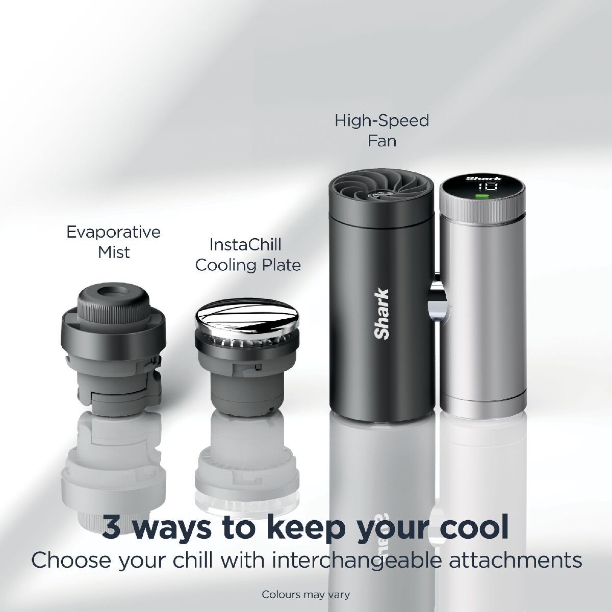 Shark ChillPill 3-in-1 Fan, Mist & InstaChill System β Glacier FA022UKBL