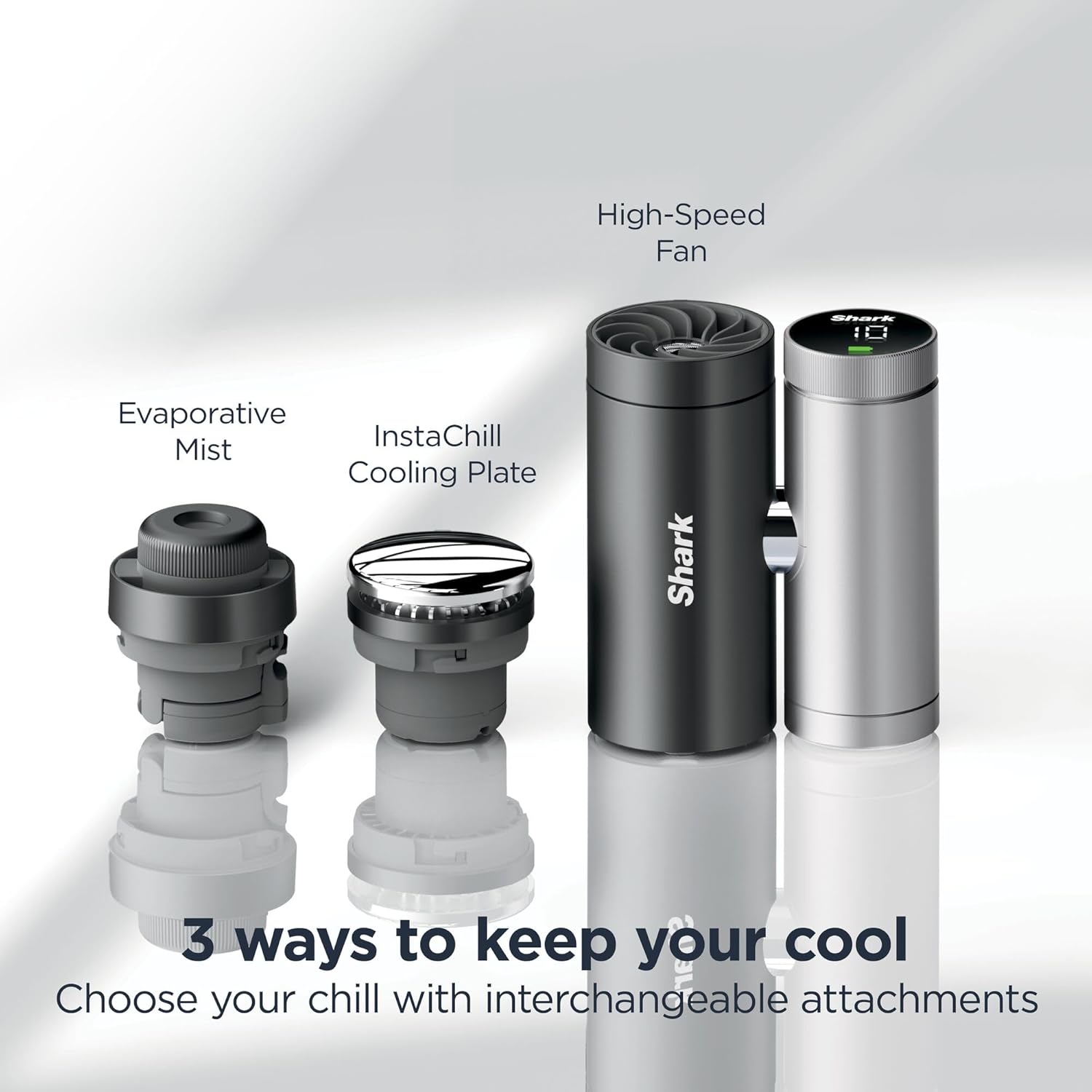 Shark ChillPill 3-in-1 Fan, Mist & InstaChill System β Iced Latte FA022UKBR