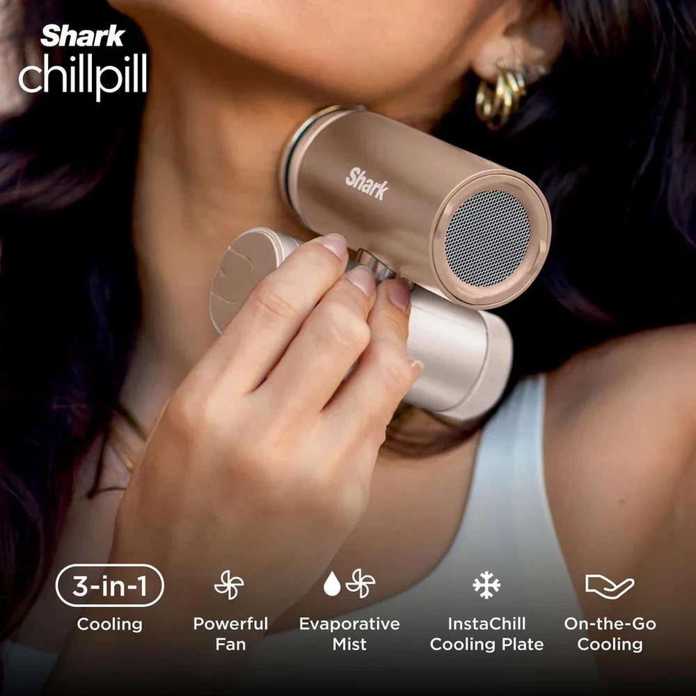 Shark ChillPill 3-in-1 Fan, Mist & InstaChill System β Iced Latte FA022UKBR