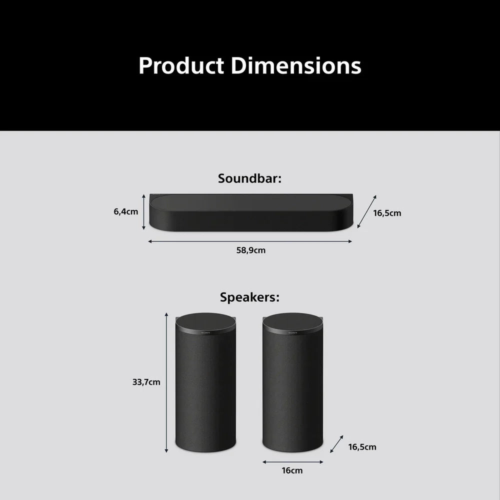 Sony BRAVIA Theatre Trio (HT-A8) Dolby Atmos / DTS:X 3.0.2 Home Cinema System
