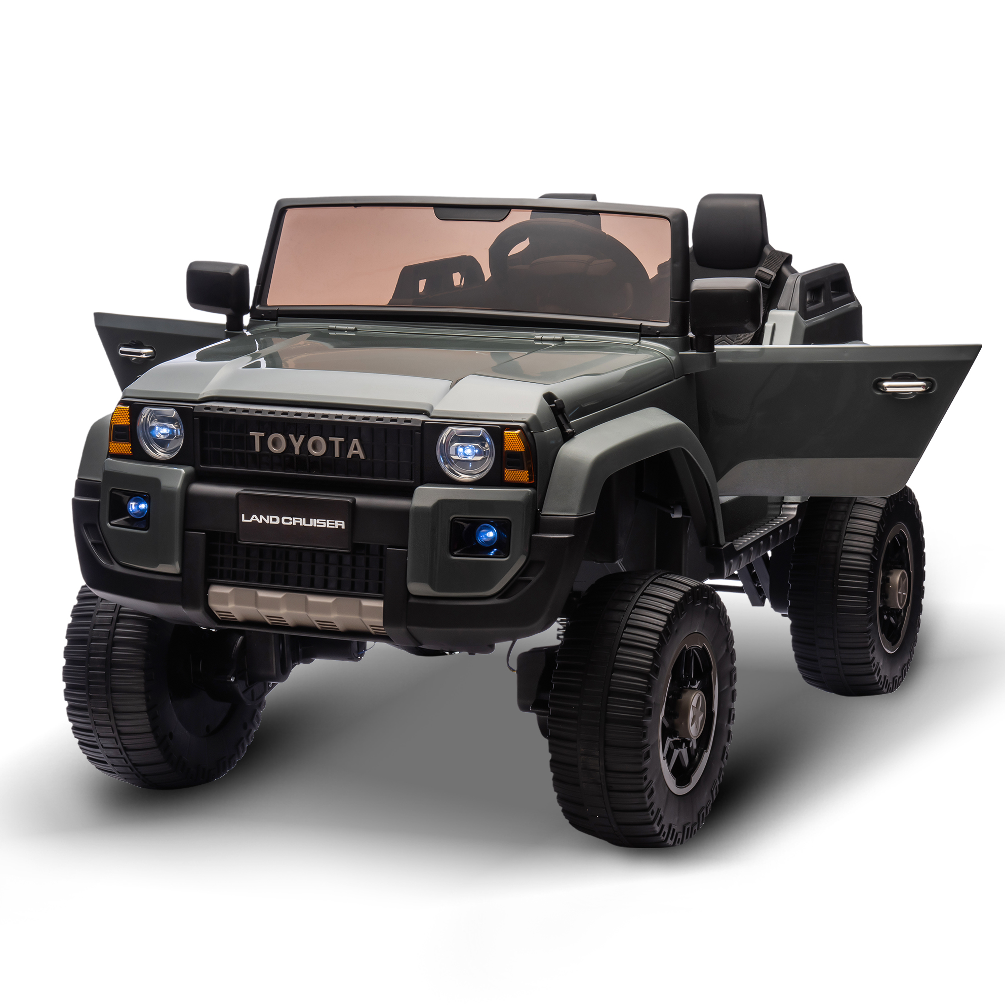 Garvee Ride P Series 24V Kids Electric Ride-On Car w/Parent Remote Control, 4WD/2WD Switch, Bluetooth Music, LED Lights & Shovel β 2-Seater Off-Road Toy for Over 3 Years, ASTM/CPSIA Certified