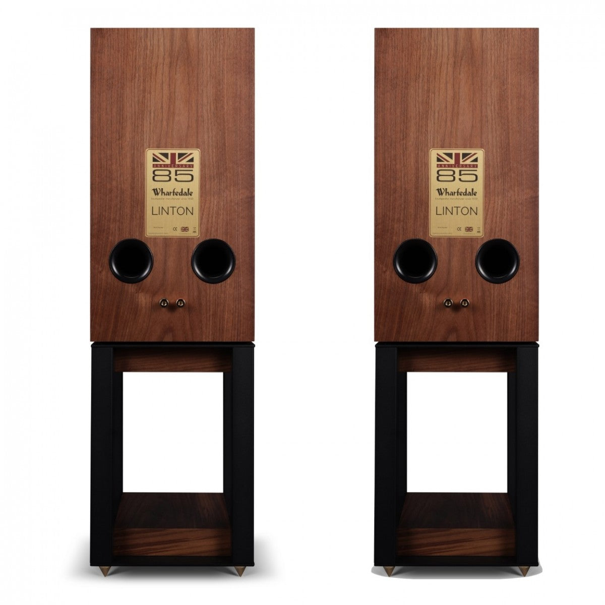 Wharfedale Linton Heritage Standmount Speakers with Matching Stands - Walnut