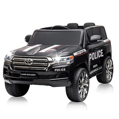 Garvee Ride - P Series: 12V Toyota Land Cruiser Kids' Car: Remote, LED, 3 Speeds, Dual 45W Motors, USB Music, Seat Belt, CPC & ASTM Approved - Black