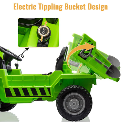 Garvee Ride - P Series: 12V Electric Bed Remote Control Shovel USB MP3 Music Battery Indicator Green