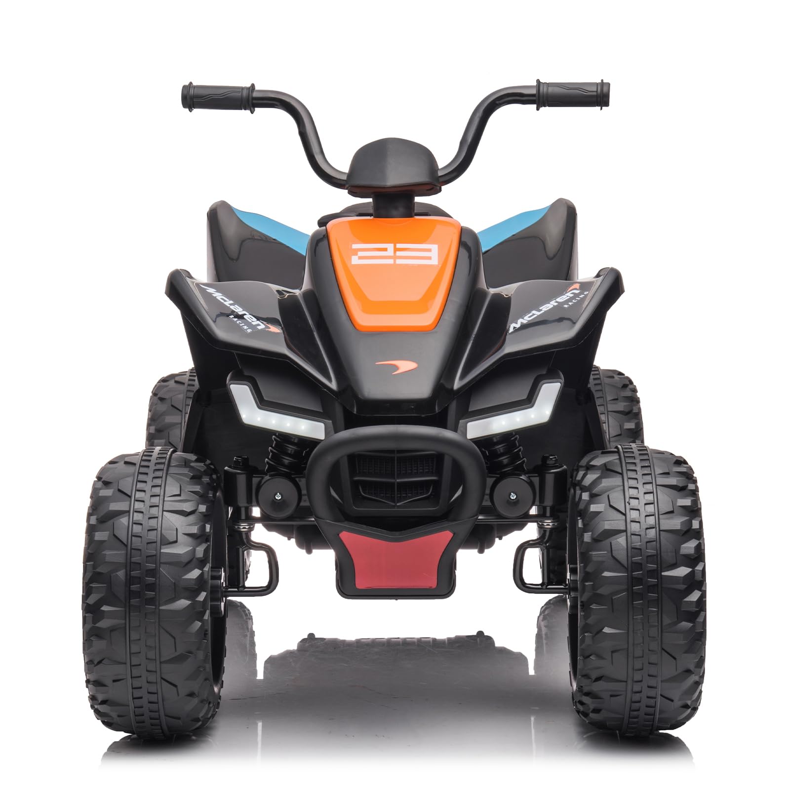 Garvee Ride - P Series: 24V Battery Powered Kids Electric Vehicle, 4 Wheeler Quad w/Headlights, MP3, USB, Volume Control, Large Seat, Electric Ride on Toys Best Gifts for 18-36 Months Boys and Girls (Grey)