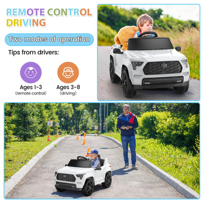 Garvee Ride on Truck Car 12V Battery Powered Kids Electric Vehicles, Licensed Toyota Kid Cars, Ride on Toys with Remote Control, Spring Suspension, LED Lights, Music, 3 Speeds