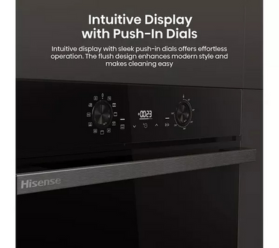 Hisense BI622ABPGUK Hi4 59.5cm Built In Plug & Play Electric Single Steam Oven Jet Black