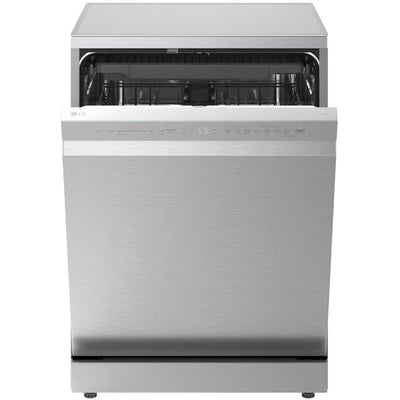 LG DF273FVS TrueSteam QuadWash WiFi Connected Full Size Freestanding Dishwasher 14 Place Settings Silver