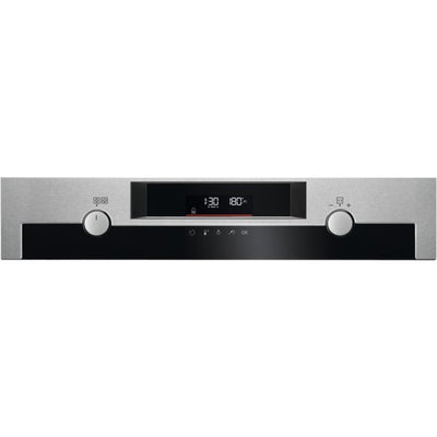 AEG 6000 Series BPE556060M Steam Bake Electric Single Built in Oven with Retractable Dials in Steinless Steel