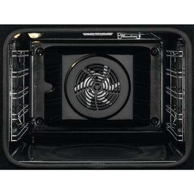 AEG 6000 Series BPK355061B Steam Bake Electric Single Built in Oven with Retractable Dials in Black