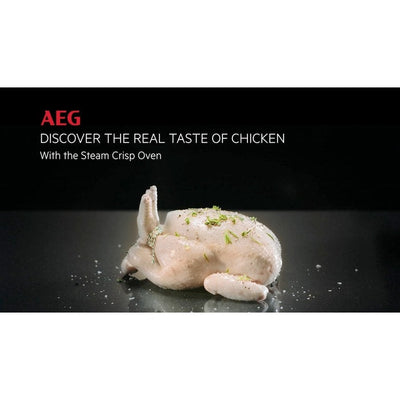 AEG 7000 Series BSE778380T Steam Crisp Electric Single Built In Oven with Touch Controls Black