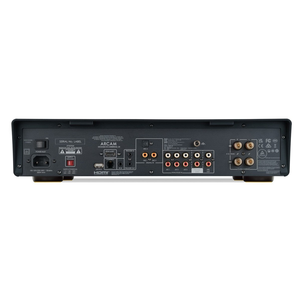 Arcam A15+ Integrated Amplifier with Wharfedale Linton Heritage Standmount Speakers with Matching Stands - Black
