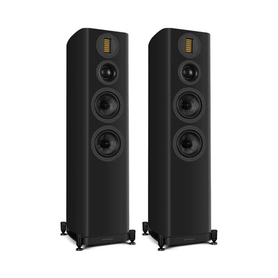 Arcam A15+ Integrated Amplifier with WiiM Pro Plus Streamer and Wharfedale EVO 5.4 Floorstanding Speakers Hi-Fi Package - Black