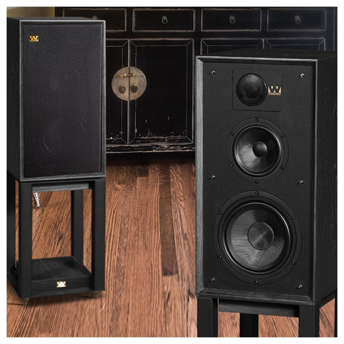 Arcam A5+ Integrated Amplifier with Wharfedale Linton Heritage Standmount Speakers with Matching Stands - Black