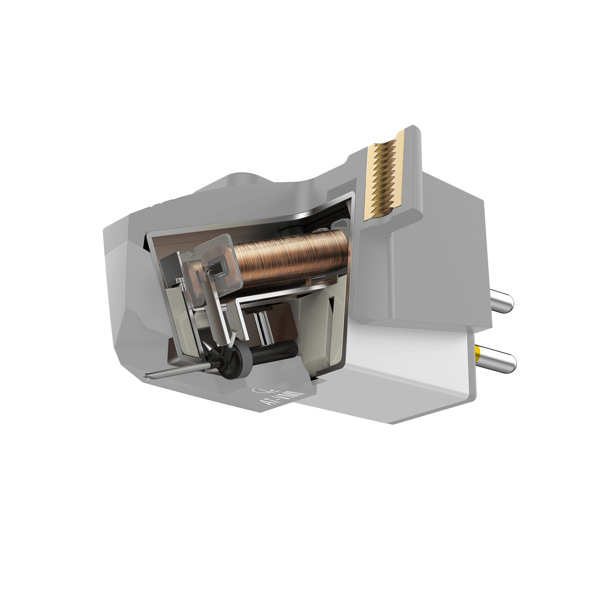 Audio Technica AT-VM95EN/H VM95 Series Elliptical Nude Stereo Cartridge on AT-HS6 Headshell