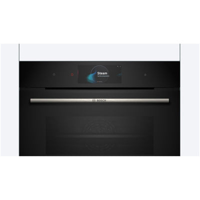 Bosch CSG7584B1 Series 8 47L Built-in compact oven with Steam Function Black - A+ Rated