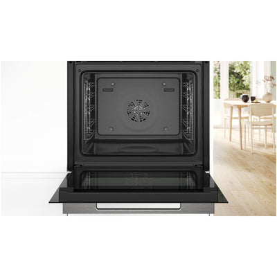 Bosch HBG7341B1B 60cm Series 8 Catalyic Electric Built in Single Oven with Air Fry Function in Black
