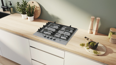 Bosch Series 6 PCP6A5I90 60cm Gas Hob Stainless Steel