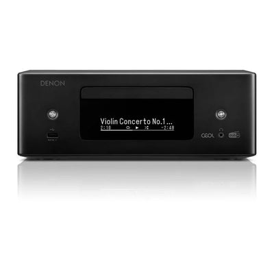 Denon RCD-N12DAB DAB+ All-In-One System Black & Wharfedale Diamond 12.3 Floorstanding Speaker (Pair) Oak Black