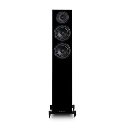 Denon RCD-N12DAB DAB+ All-In-One System Black & Wharfedale Diamond 12.3 Floorstanding Speaker (Pair) Oak Black
