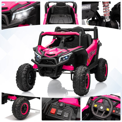 Garvee Ride - P Series: 12V UTV Buggy Electric Ride-on Car for Kids, 4WD/2WD, LED Lights, EVA Tires, Shock Absorbers, Remote Control, Outdoor Adventure