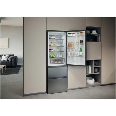 Haier HTR3618DNMM 60/40 Freestanding Total No Frost Fridge Freezer Inox