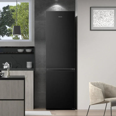 Hisense RB435N4BFE 60/40 Frost Free Fridge Freezer Black - E Rated