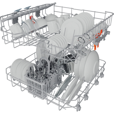 Hotpoint H2F HL626 X UK Freestanding Full Size Dishwasher 14 Place Settings with Rapid Wash Inox H2FHL626X