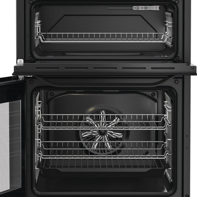 Hotpoint HDE6IDC2B1 60cm Electric Double Cooker with Induction Hob Black