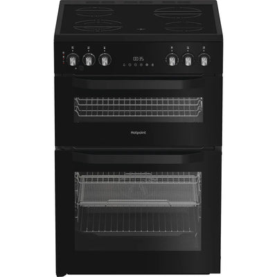 Hotpoint HDE6VDCASB1 60cm Electric Double Cooker With Induction Hob and Air Fry Black
