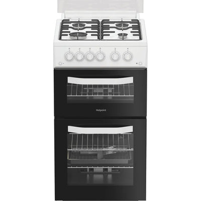 Hotpoint HDG5GCW 50cm Gas Double Cooker White
