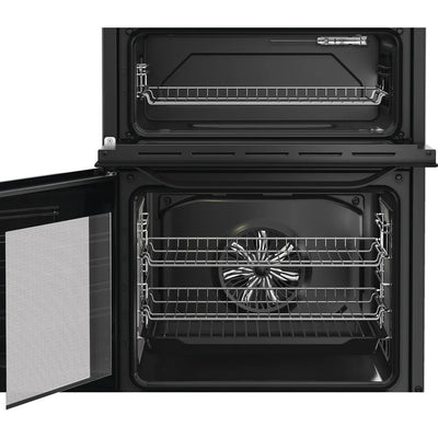 Hotpoint HTE6VDCB1 60cm Electric Twin Cooker with Multiflow Black