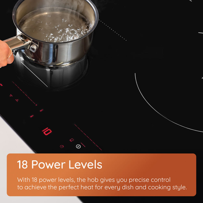 Hotpoint HTX8017DCF2 80cm 5 Zone HeatControl Induction Hob with CleanProtect