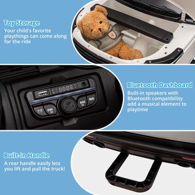 Garvee Ride - P Series: 24V 2-Seater Land Rover Ride-On Car For age 3+, With MP3, 3 Speeds, Remote Control, LED, 4-Wheel Suspension - White