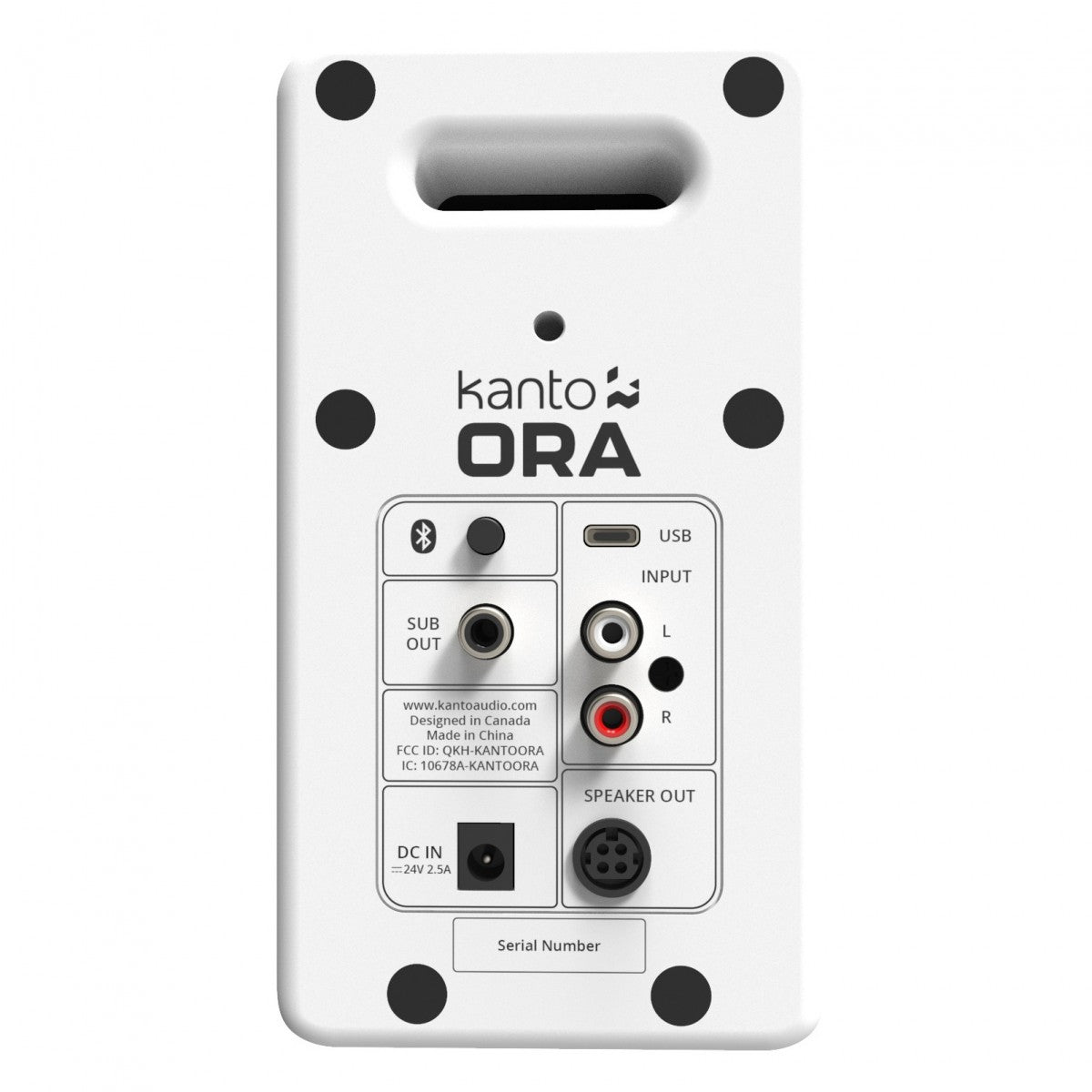 Kanto ORA 100W Powered Reference Desktop Speakers with Bluetooth & SE2 Speaker Stands Package White