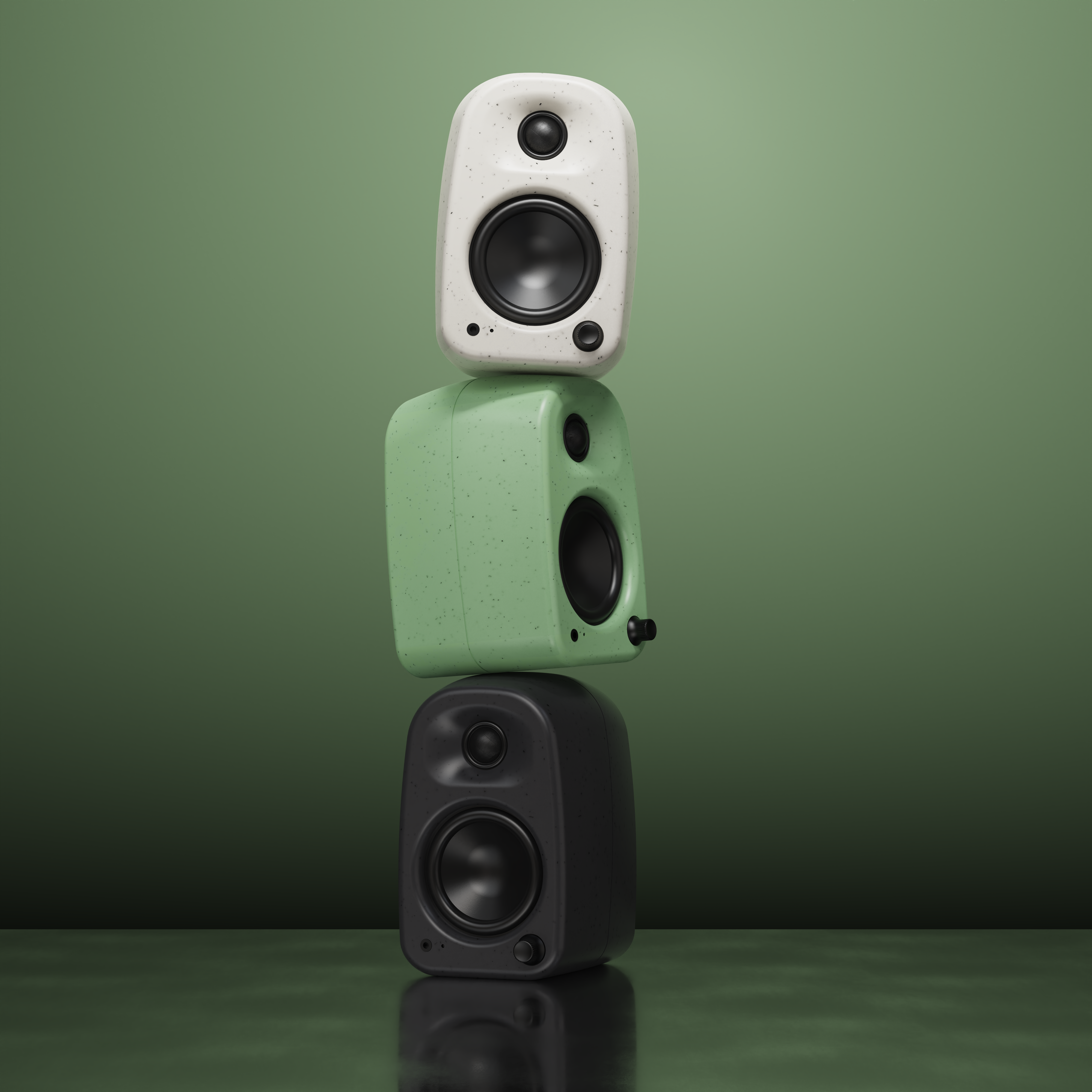 Kanto UKI 100W Bluetooth Desktop Speakers Pair Sage Green