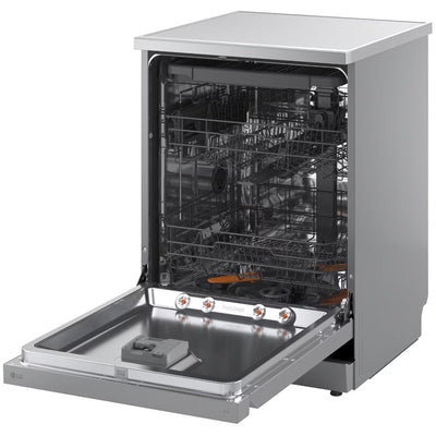 LG DF273FVS TrueSteam QuadWash WiFi Connected Full Size Freestanding Dishwasher 14 Place Settings Silver