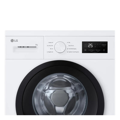 LG F4A10S8NWK 8kg 1400 Spin Front Load Washing Machine White - A Rated