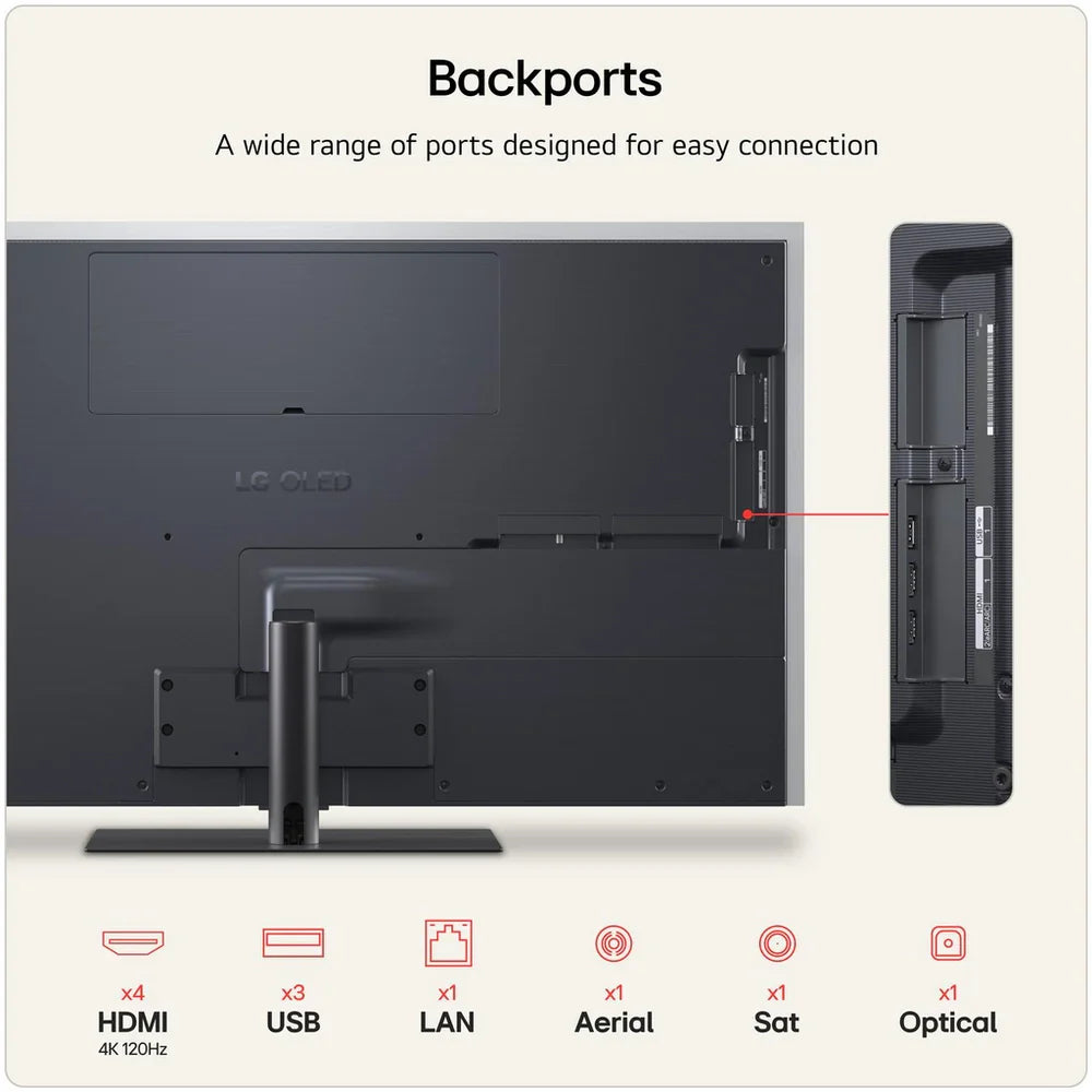 LG OLED55G66LS 55 Inch OLED Evo AI G6 4K Ultra HD HDR Smart TV (Stand Version) 2026