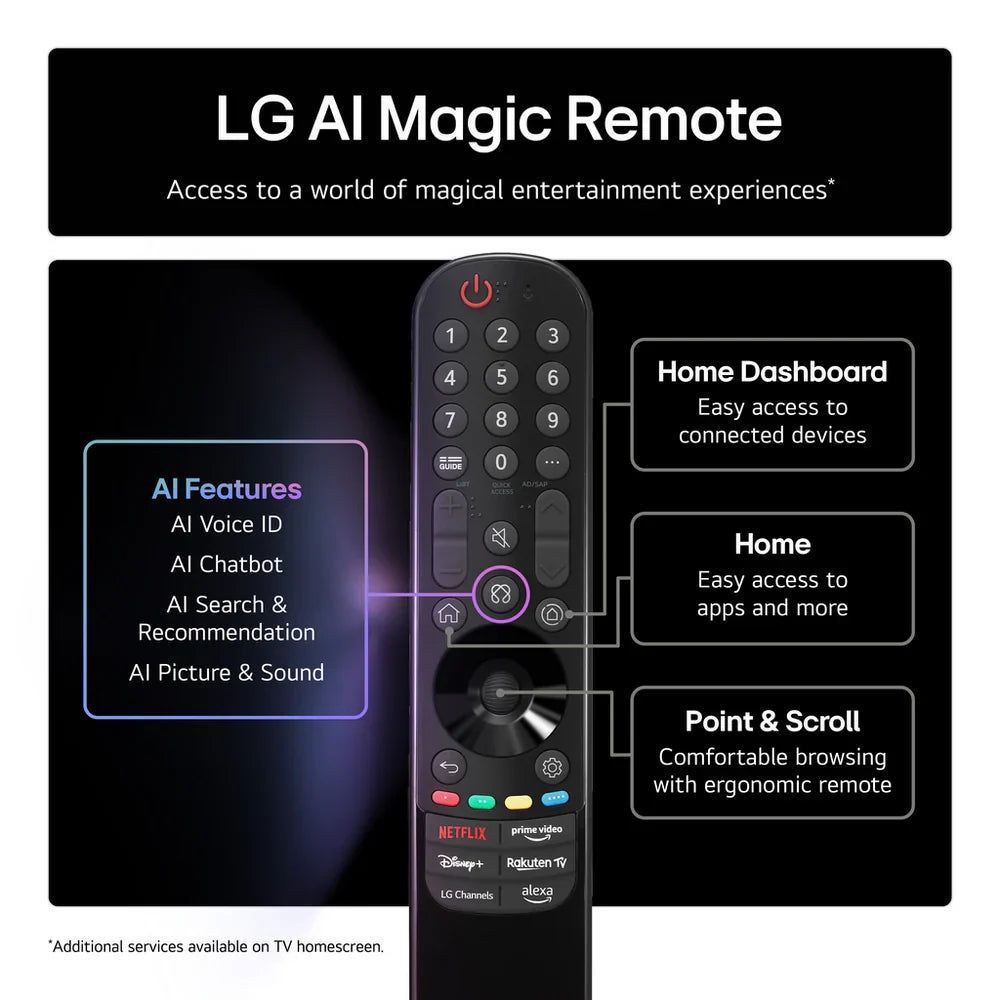 LG OLED65C56LB 65 Inch OLED evo AI C5 4K Ultra HD HDR Smart TV