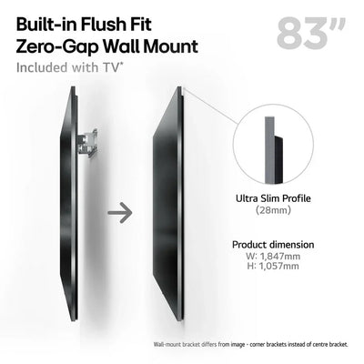 LG OLED83G54LW 83 Inch OLED evo AI G5 OLEDG54LW 4K Ultra HD HDR Smart TV - Wall mount version